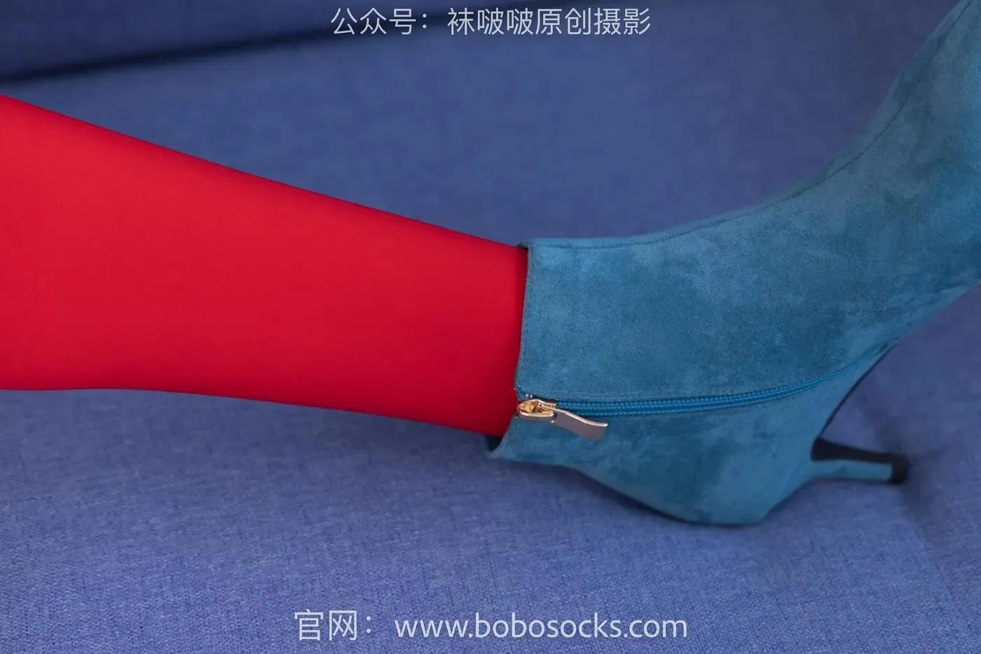 [BoBoSocks袜啵啵]NO.132 小甜豆-aj1板鞋、蓝色短靴、厚黑丝、厚红丝 [145P]插图8